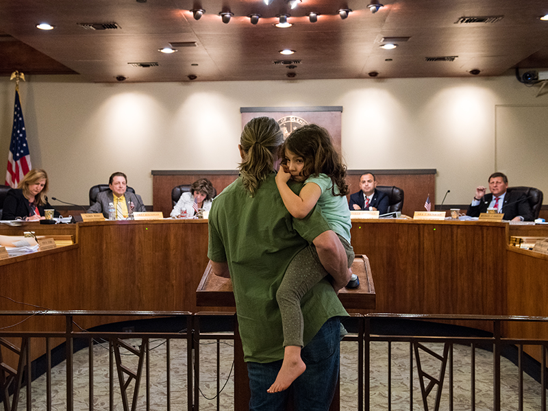 Speaking out against gas plants in Glendale, Calif.