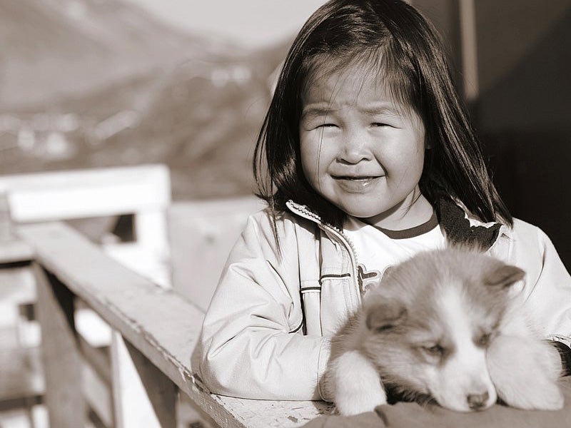 An Inuit girl. An Inuit girl.
