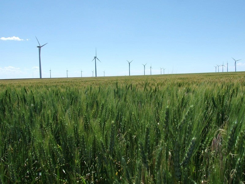 Wind turbines at Beaumont, Kansas. Wind turbines at Beaumont, Kansas.