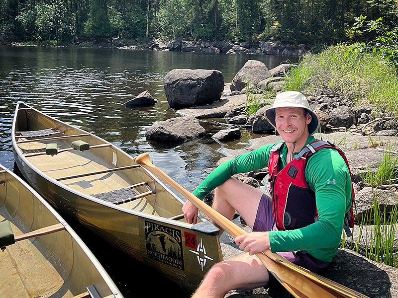 Earthjustice attorney Adam Ratchenski in the Boundary Waters Canoe Area Wilderness.
