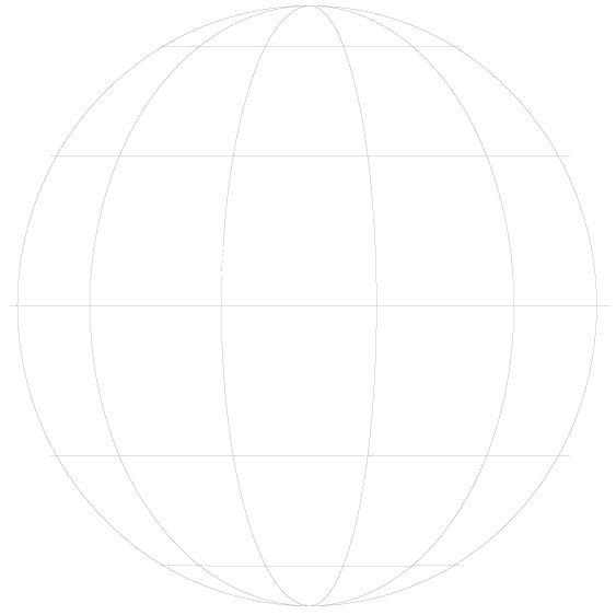 Orthographic map centered on Africa.