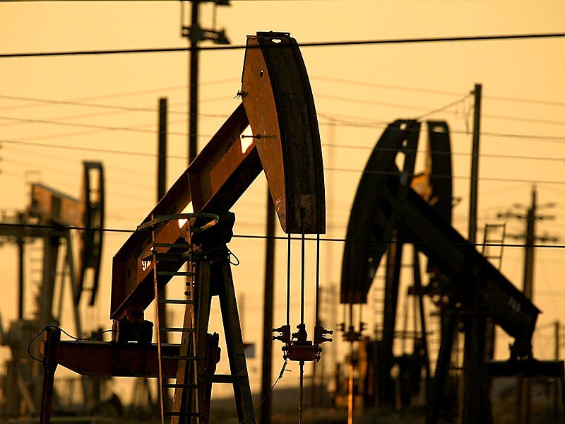 Oil wells in Kern County, located in California's southern Central Valley. Oil wells in Kern County, located in California's southern Central Valley.