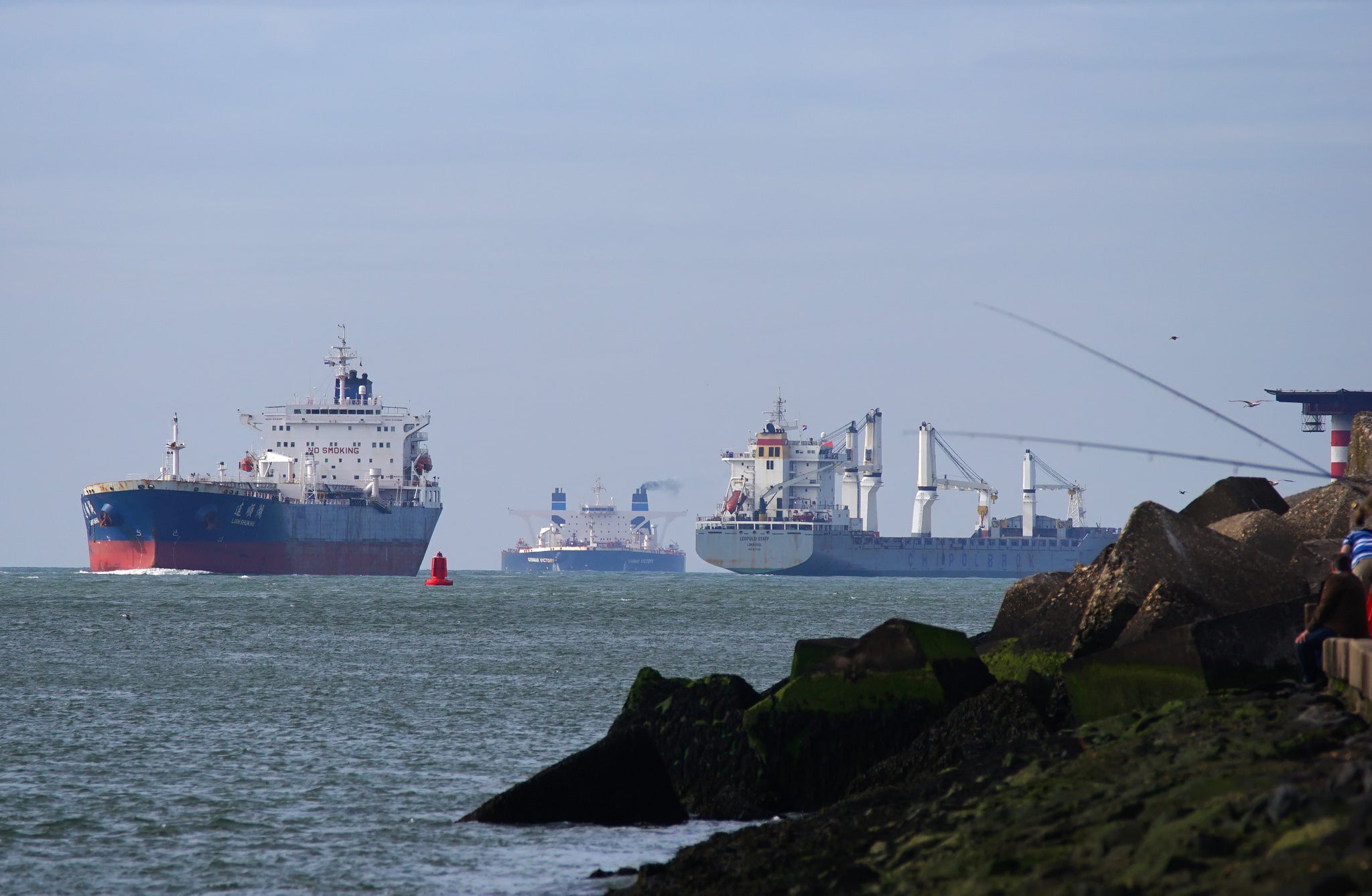 A crude oil tanker in Europe. A crude oil tanker.