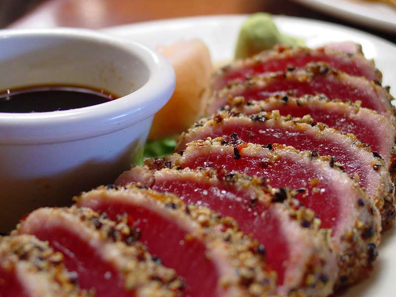 Ahi tuna tends to have high levels of mercury. Ahi tuna tends to have high levels of mercury.