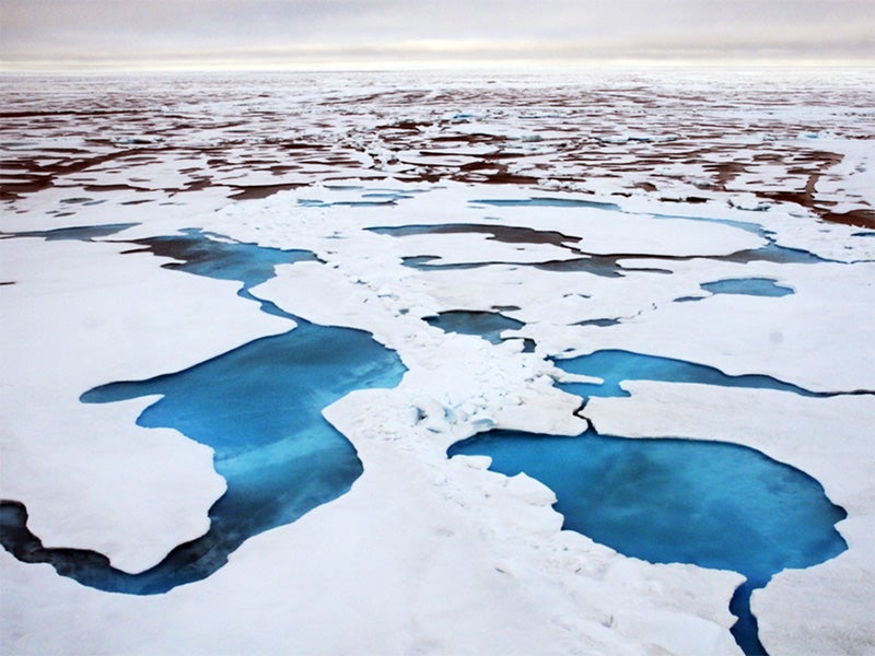 Sea ice in the Arctic’s Chukchi Sea. The Artic is warming at twice the global average. Sea ice in the Arctic’s Chukchi Sea. The Artic is warming at twice the global average.
