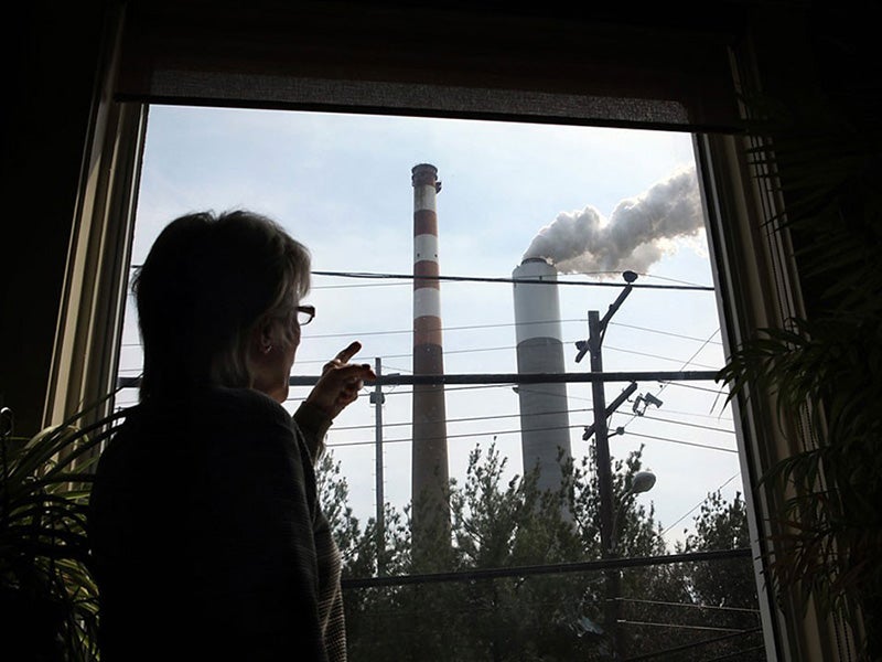 Marti Blake watches the Cheswick Generating Station from her home in Springdale, PA. Marti Blake watches the Cheswick Generating Station from her home in Springdale, PA.