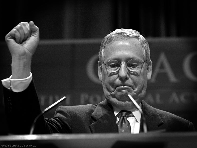 United States Senator and Senate Minority Leader Mitch McConnell of Kentucky speaking at CPAC 2011 in Washington, D.C. (Gage Skidmore / CC BY-SA 2.0)