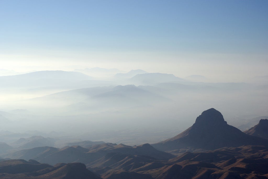 Big Bend National Park under haze. Big Bend National Park under haze.