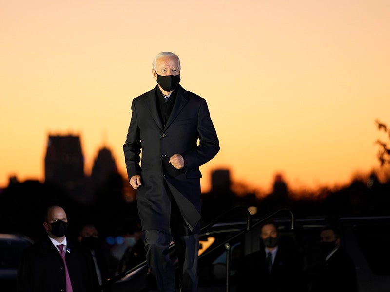 Biden arrives to speak at a rally in Detroit, Mich., on Oct. 31, 2020. Biden arrives to speak at a rally in Detroit, Mich., on Oct. 31, 2020.