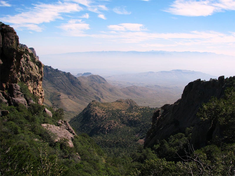 A view of Juniper Canyon in Big Bend National Park, from along the Boot Canyon Trail.