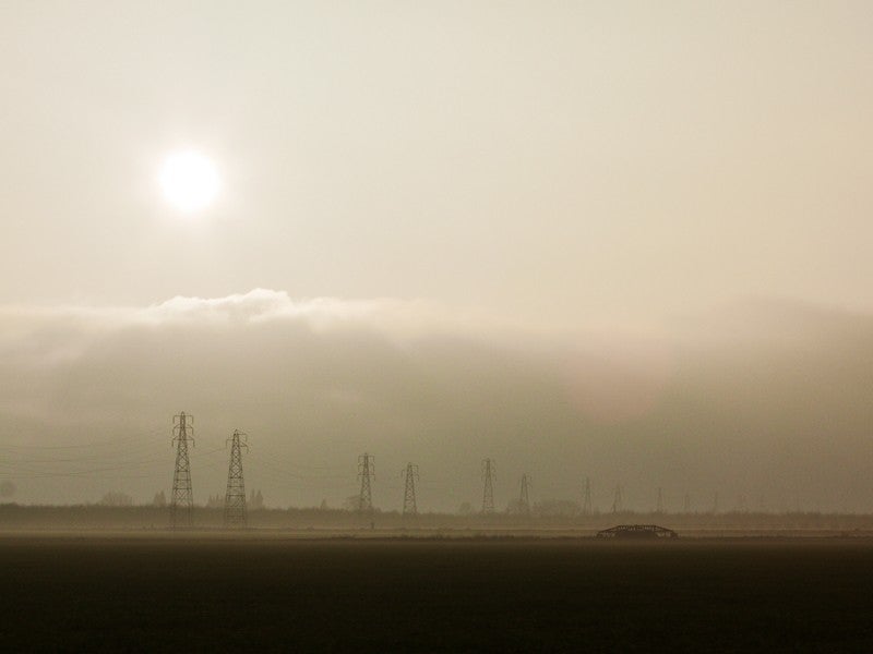 A smoggy day in California's Central Valley A smoggy day in California's Central Valley