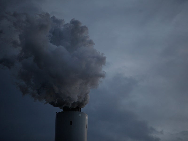 Smokestack of a coal-fired power plant. Smokestack of a coal-fired power plant.