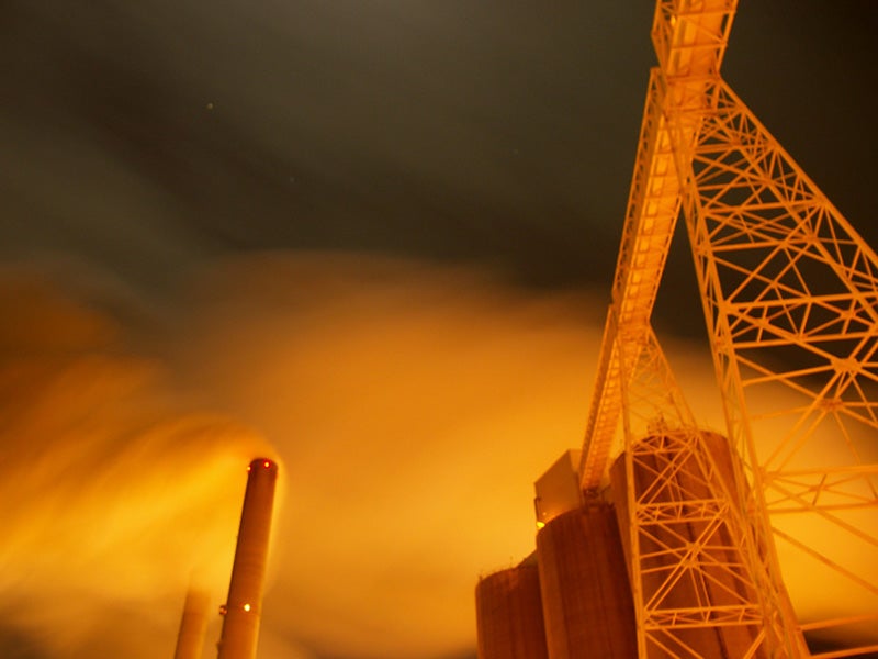 A coal elevator at a coal plant in Ohio. A coal elevator at a coal plant in Ohio.
