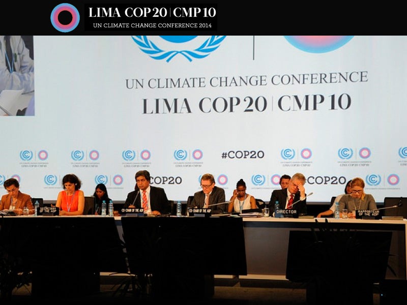 The UN climate talks in Lima, Peru. The UN climate talks in Lima, Peru.