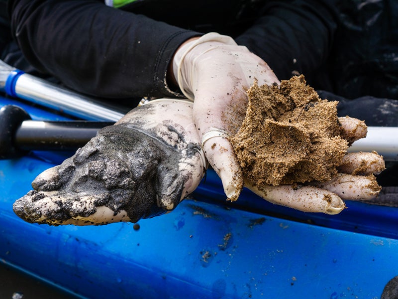 The toxic coal ash turned the Dan River gray for 20 miles east of the North Carolina border. The toxic coal ash turned the Dan River gray for 20 miles east of the North Carolina border.