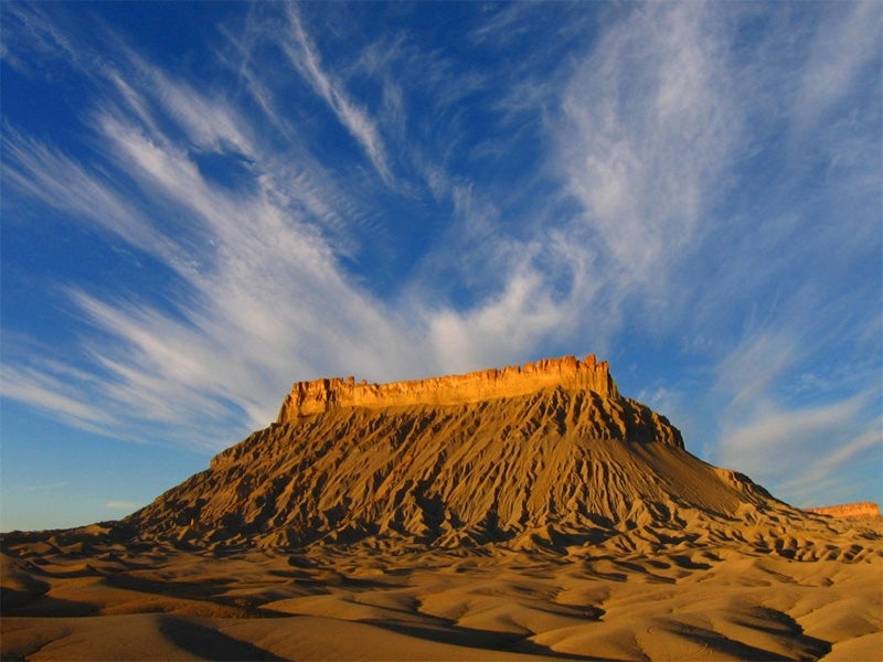 Factory Butte in southern Utah. Factory Butte in southern Utah.
