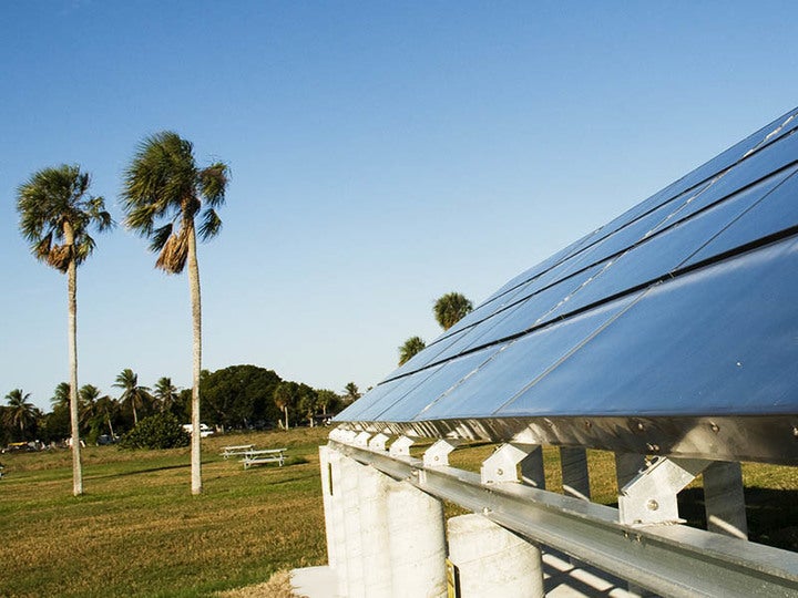 Solar Panels at campground in Everglades National Park in Florida.