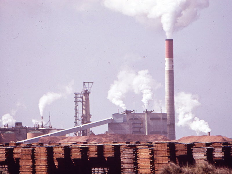 The Georgia Pacific Lumber Mill in Eureka, CA, once operated as a plywood mill. The Georgia Pacific Lumber Mill in Eureka, CA, once operated as a plywood mill.