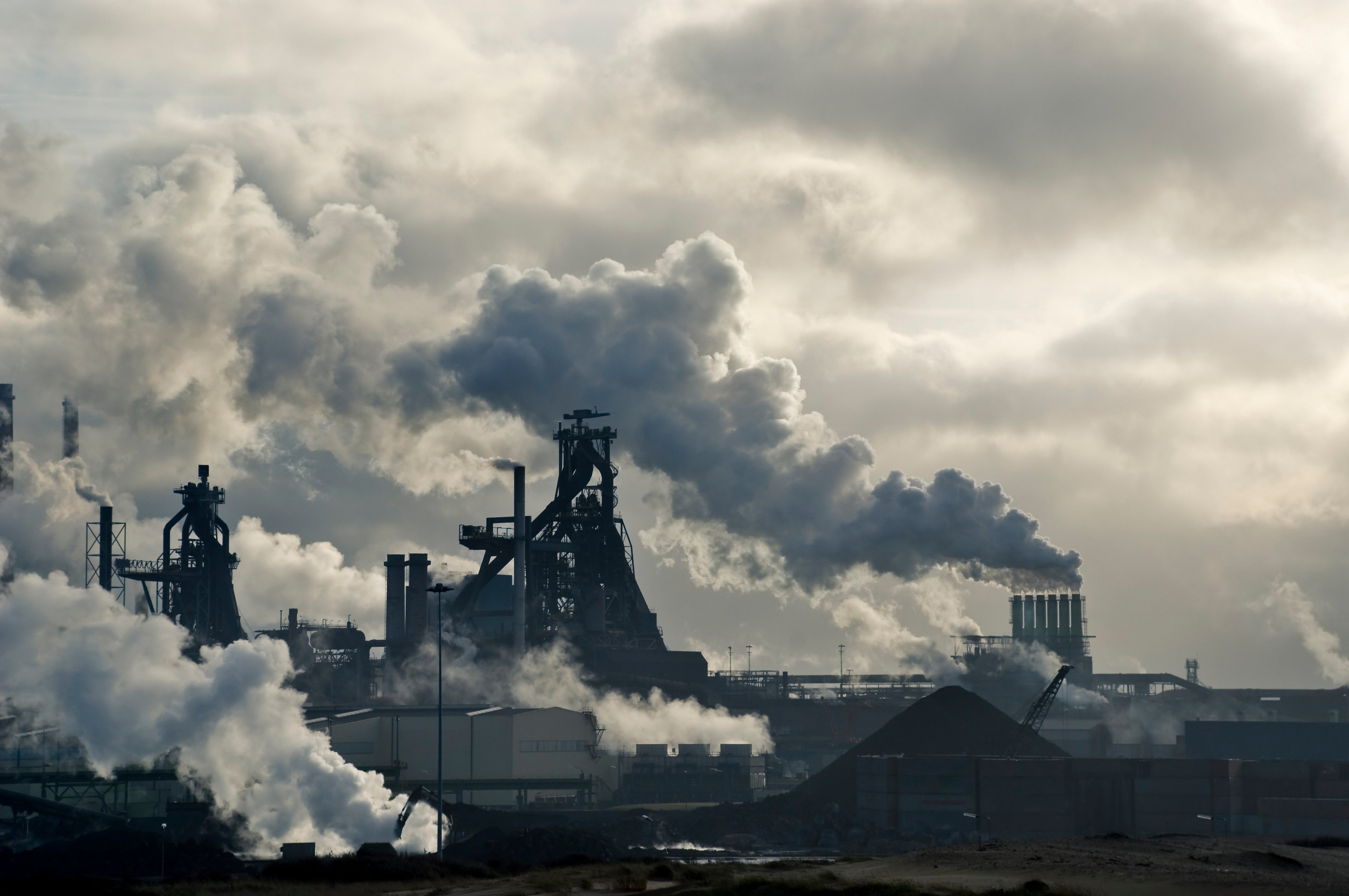 View of a waste incinerator plant