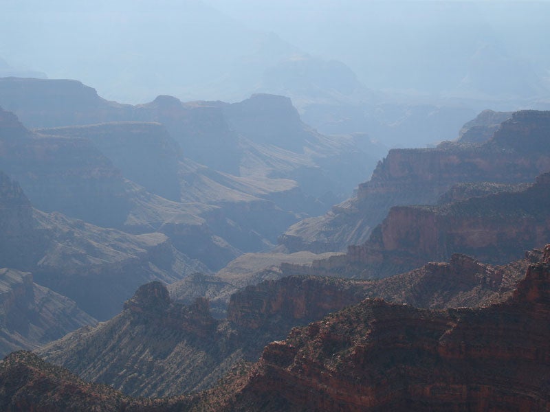 Haze in the Grand Canyon. Haze in the Grand Canyon.