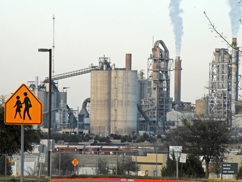 An industrial incinerator, as viewed from a church playground in Midlothian, Texas. An industrial incinerator, as viewed from a church playground in Midlothian, Texas.