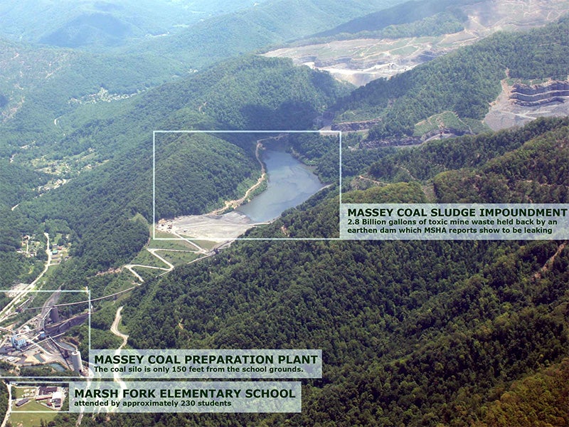 An aerial view of Marsh Fork Elementary School in 2006. An aerial view of Marsh Fork Elementary School in 2006.