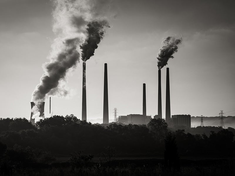 A coal-fired power plant on the Ohio River. A coal-fired power plant on the Ohio River.