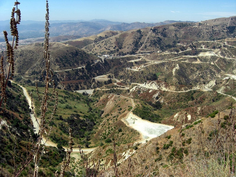 The Aliso Canyon gas and oil field, photographed from Mission Point.