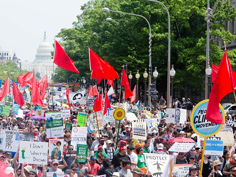 The Peoples Climate Movement for the March for Jobs, Justice and the Climate in Washington, D.C., April 29, 2017. The Peoples Climate Movement for the March for Jobs, Justice and the Climate in Washington, D.C., April 29, 2017.