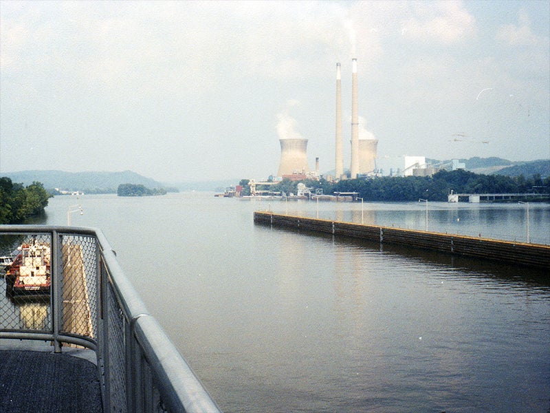 The Pleasants power plant in West Virginia, viewed from the visitor platform at Willow Island Locks and Dam. The Pleasants power plant in West Virginia, viewed from the visitor platform at Willow Island Locks and Dam.