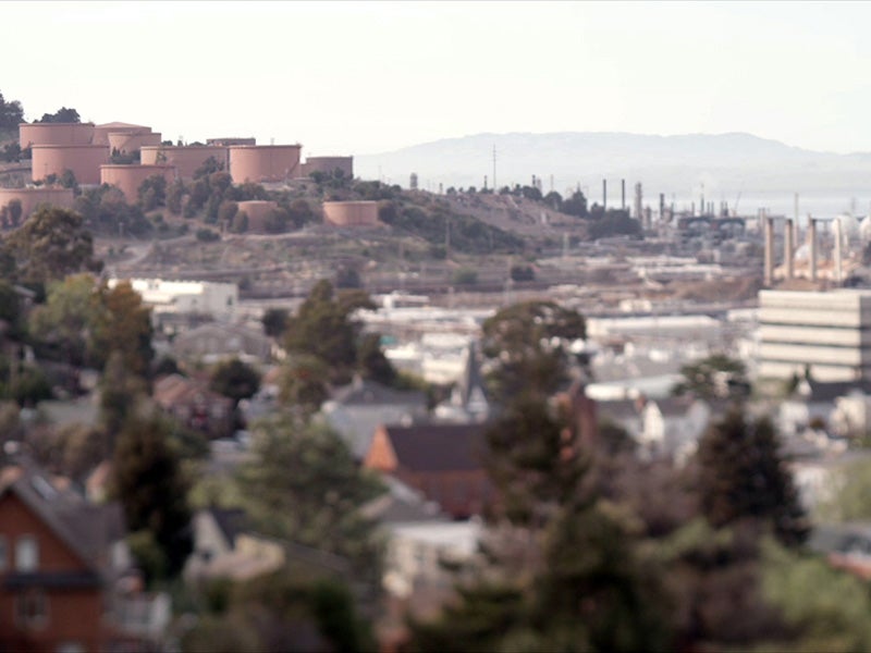 The City of Richmond, home to a Chevron refinery and tank farm, is already burdened by intense pollution caused by the fossil fuel industry. The City of Richmond, home to a Chevron refinery and tank farm, is already burdened by intense pollution caused by the fossil fuel industry.