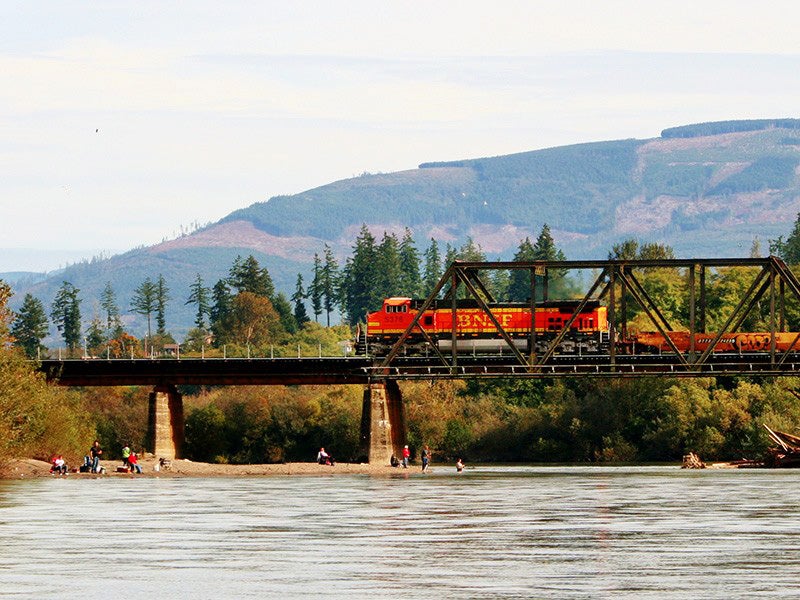 Skagit River in Burlington, WA. Skagit River in Burlington, WA.