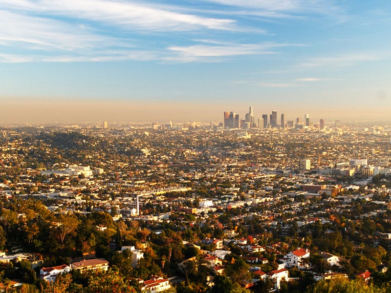 A smoggy day in LA. A smoggy day in LA.