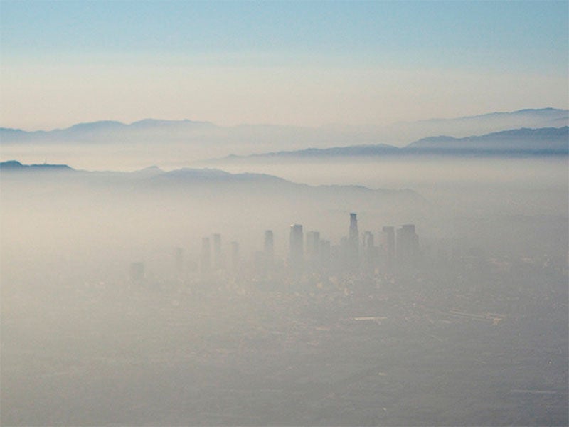 Smog covers the city of Los Angeles, CA. Smog covers the city of Los Angeles, CA.