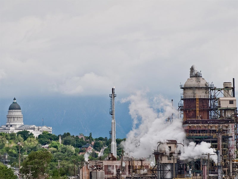 An oil refinery in Utah. An oil refinery in Utah.