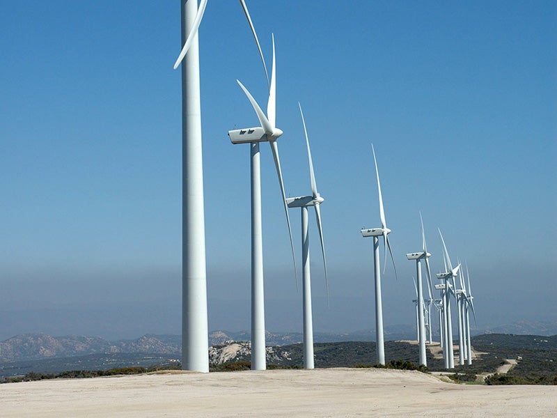The Kumeyaay Wind Power Project at Campo Reservation, about 60 miles east of San Diego, California.