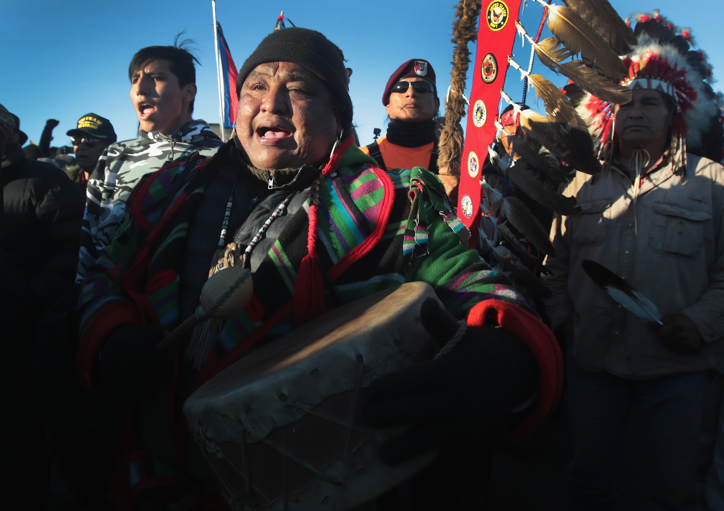 Tribes and allies gathered to defend Standing Rock Sioux territory from the Dakota Access Pipeline in 2016. A federal judge struck down the pipeline's permits on March 25, 2020, after years of litigation.Tribes and allies gathered to defend Standing Rock 
