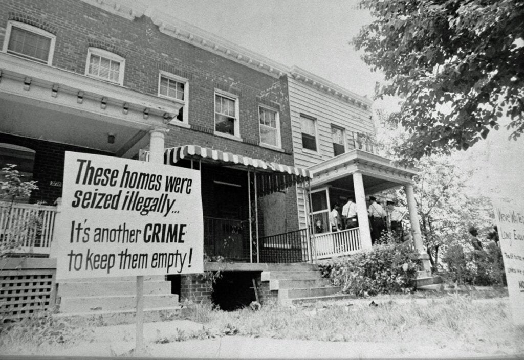 Homes in Washington, D.C.’s Brookland neighborhood were condemned to clear room for a highway in the 1960s. The community fought back.
(Image courtesy of Brig Cabe / D.C. Public Library)