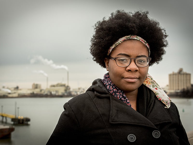 Destiny Watford, above, organized a movement opposing the nation’s largest trash-burning incinerator slated for her neighborhood in Baltimore, Maryland.