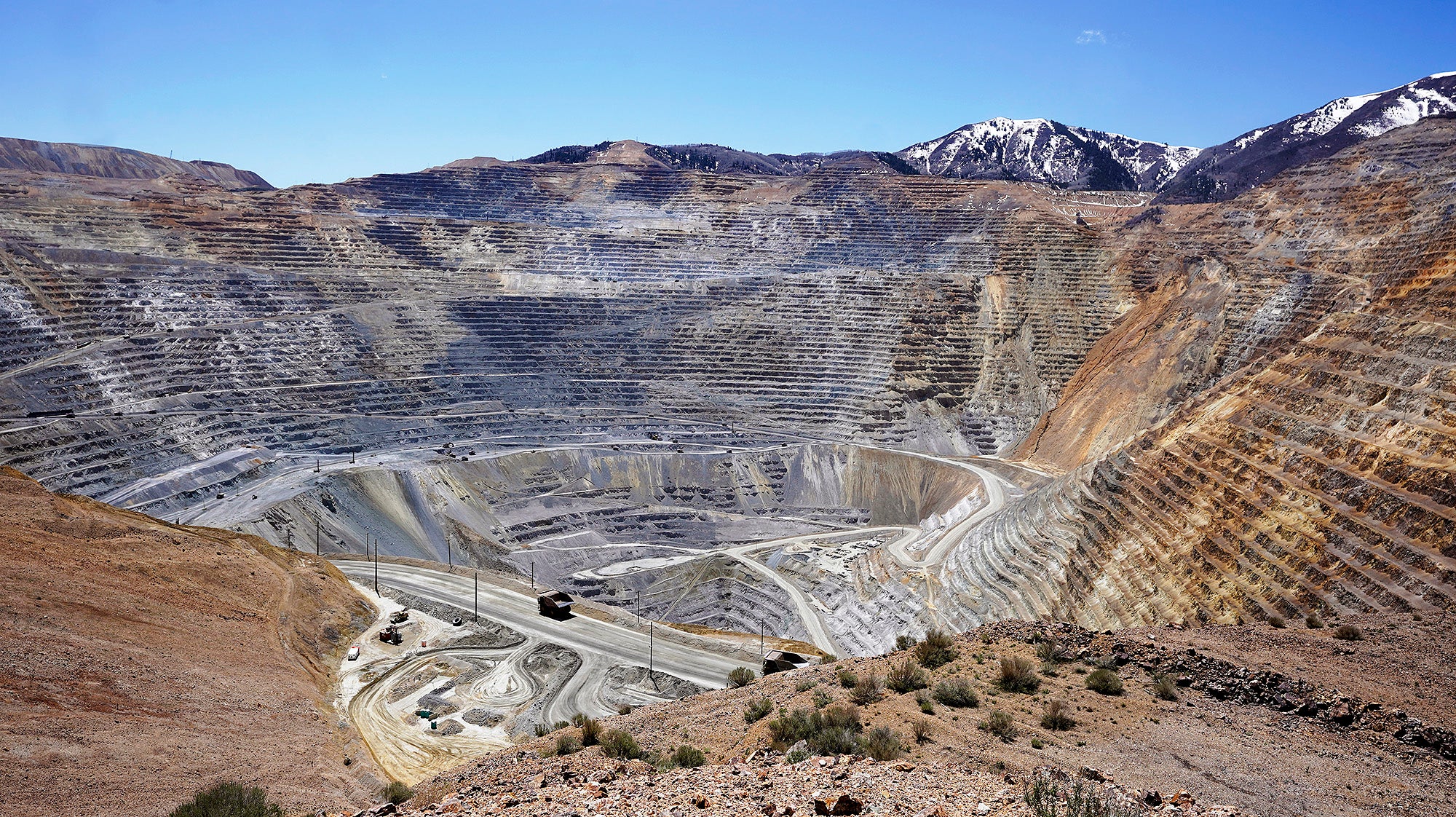 The Kennecott's Bingham Canyon Copper Mine in Herriman, Utah. Rio Tinto will begin manufacturing tellurium, a rare mineral used in solar panels that used to be discarded along with the other mine tailings, at the Kennecott refinery.