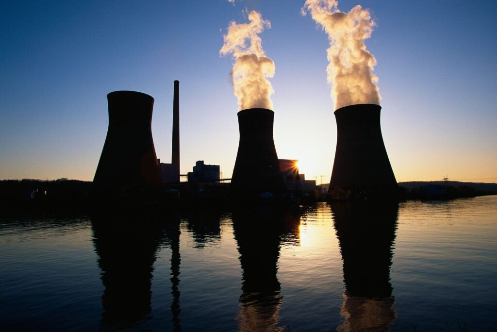 The John Amos Power Plant, a coal utility company located on the Kanawha River in West Virginia. (Joe Sohm / Getty Images)