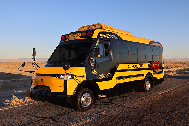 BYD’s “Achiever” electric school bus. This model is made in California by union workers.