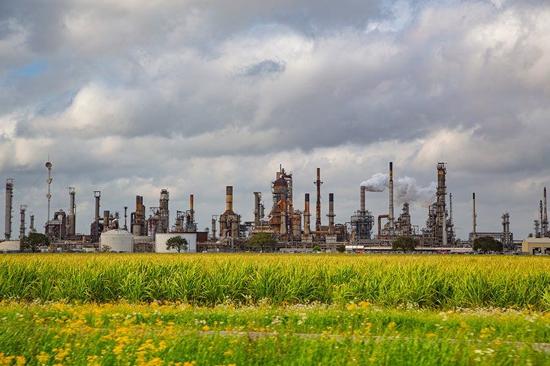 Shell Convent refinery in St. James Parish, Louisiana.