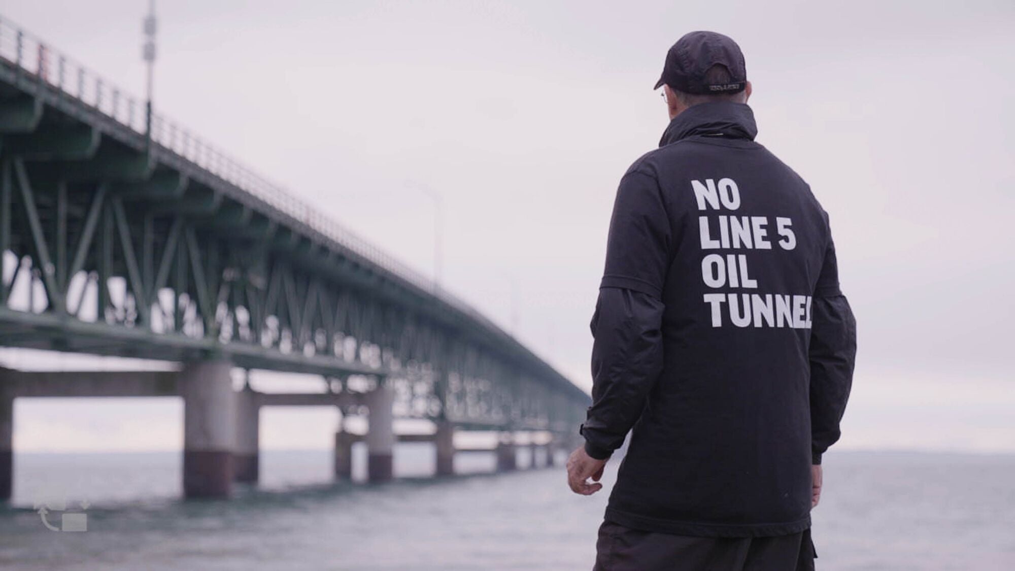 The Pipe Out Paddle Up Floatilla Against the Line 5 pipeline in Mackinaw City, Michigan, on Sept. 3, 2022.