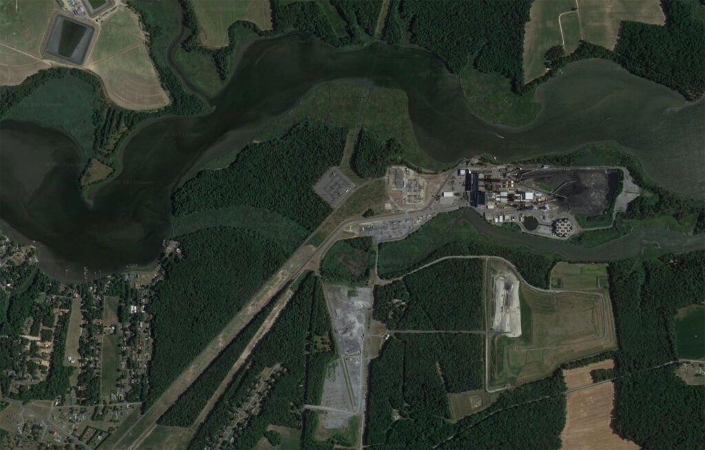 Aerial view of the Indian River Generating Station in Dagsboro, Delaware.