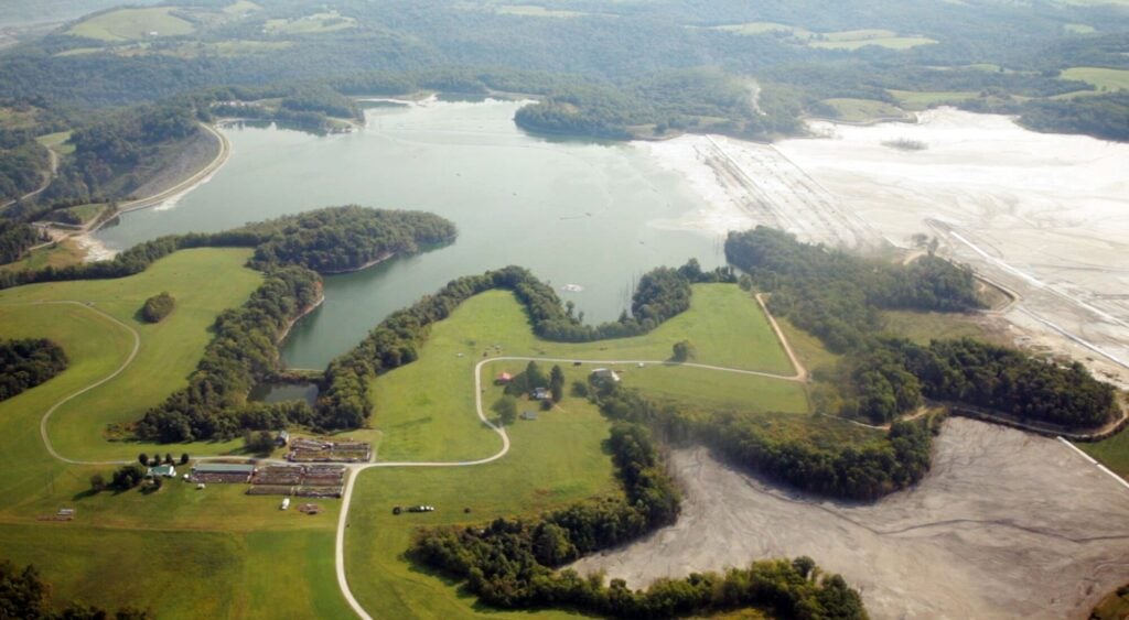 FirstEnergy's Little Blue Run coal ash impoundment, built in 1975 and containing coal ash from the Bruce Mansfield Power Plant, is the largest unlined coal ash pond in the United States, spanning Pennsylvania and West Virginia.