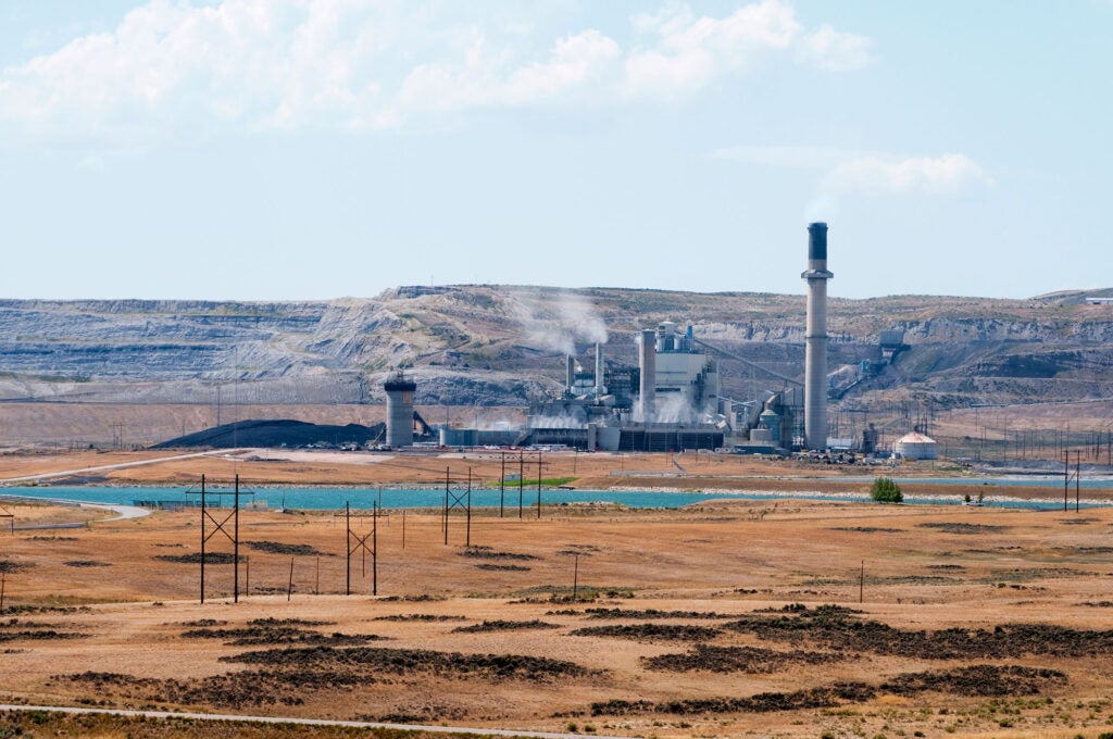 The Naughton Power Plant in Kemmerer, Wyoming, in 2010. (Nancy Nehring / Getty Images)