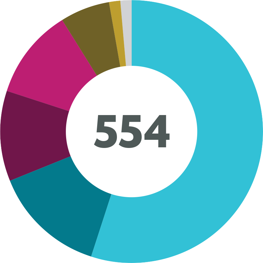 Demographic data for Earthjustice, as of Jan. 1, 2023.