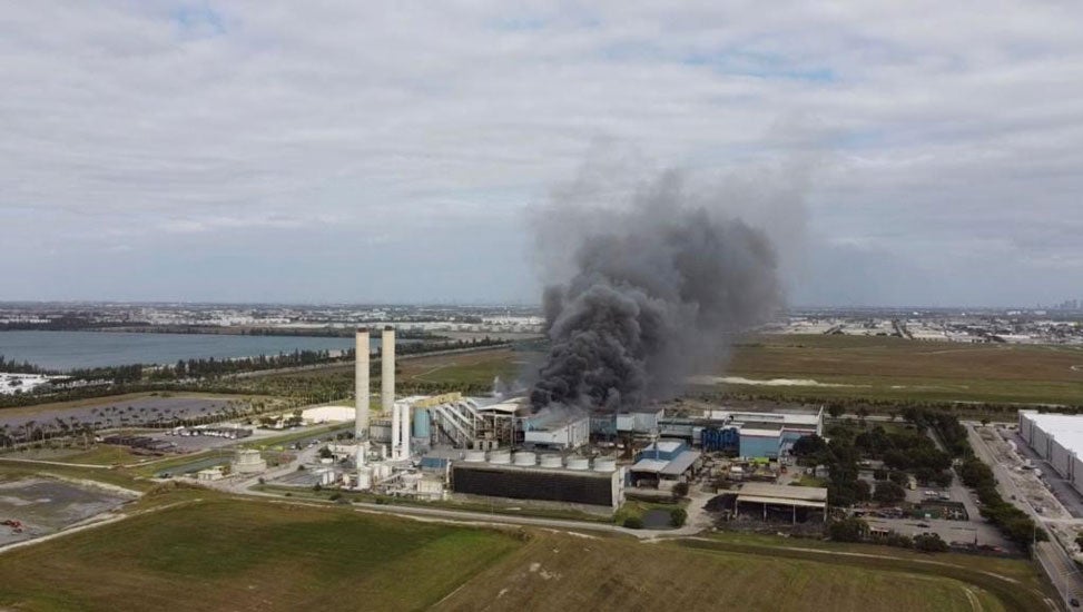 The fire at the incinerator in Miami-Dade County in 2023.