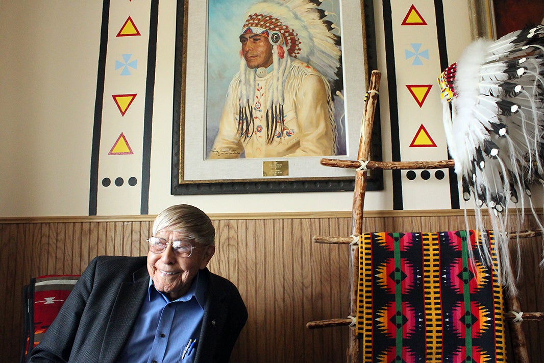 Chief Old Person was named chief of the Blackfeet Nation, a lifetime position, in 1978.